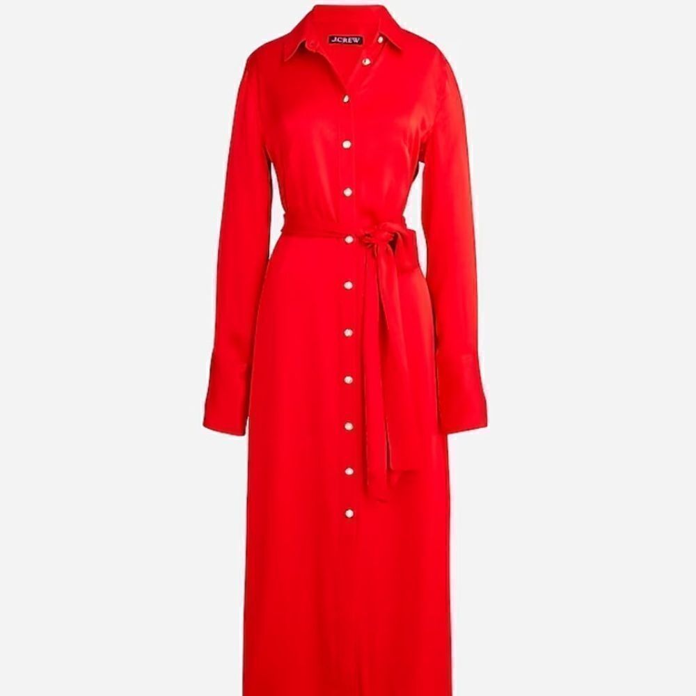 J.Crew Drapey shirtdress in luster crepe